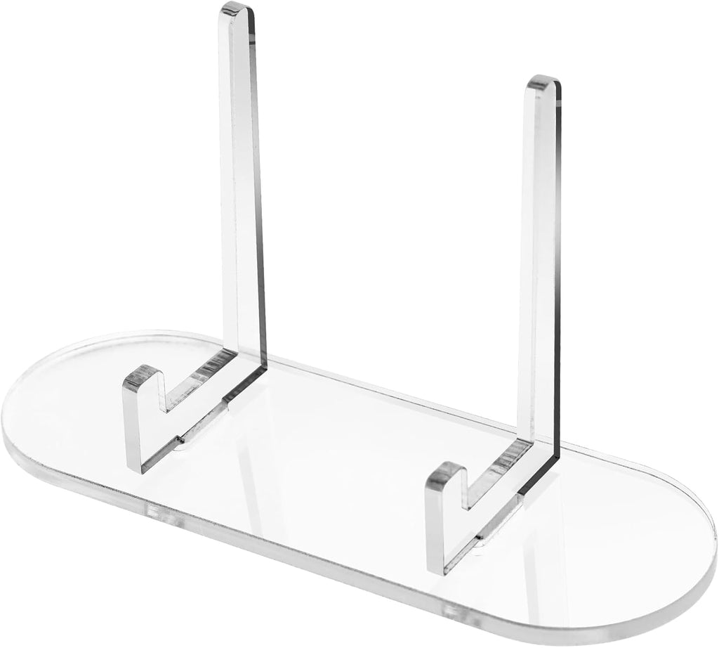 Acrylic Card Display Stand 20 Pcs, Clear Mini Display Holder with 0.6 Inch Groove Width for Trading, Sports, Baseball Cards and Coins, Medals