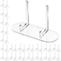 Acrylic Card Display Stand 20 Pcs, Clear Mini Display Holder with 0.6 Inch Groove Width for Trading, Sports, Baseball Cards and Coins, Medals