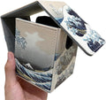 Black Lotus The Great Wave Japanese Style Storage Card Box PU Leather Premium Deck Case Holding100+Double Sleeved Cards For TCG Sport cards Commander Display