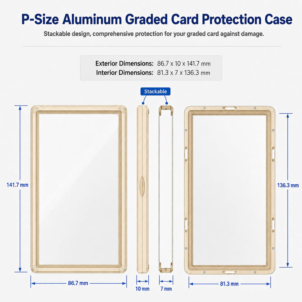 Slab Guard Fits PSA Slab, Magnetic Graded Card Case with UV Glass, Black