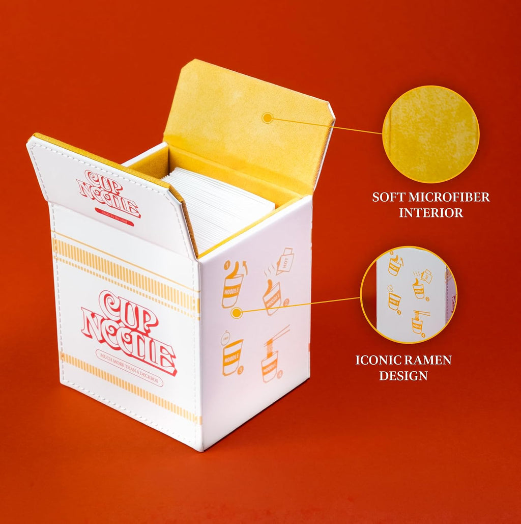 SleeveChief Instant Ramen Premium Design TCG Deck Box | Vegan Leather & smooth Interior Trading Card Deck Box for 100+ Double Sleeved Cards | Strong Magnetic Closure for All Card Games