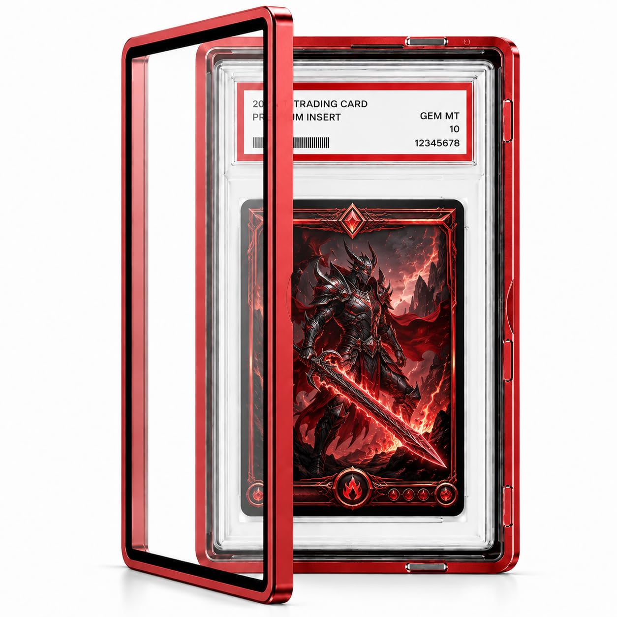Slab Guard Fits PSA Slab, Magnetic Graded Card Case with UV Glass, Black