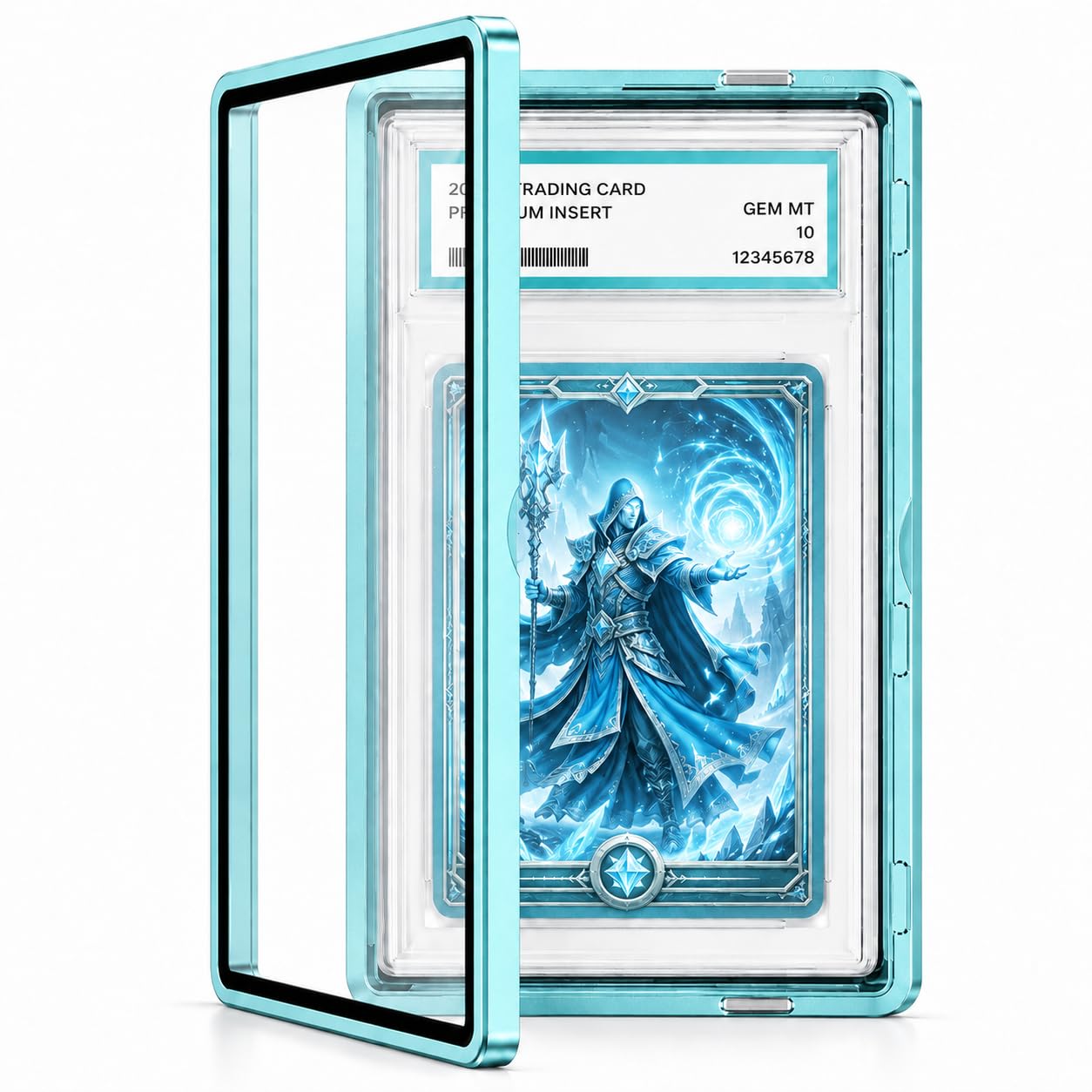 Slab Guard Fits PSA Slab, Magnetic Graded Card Case with UV Glass, Black
