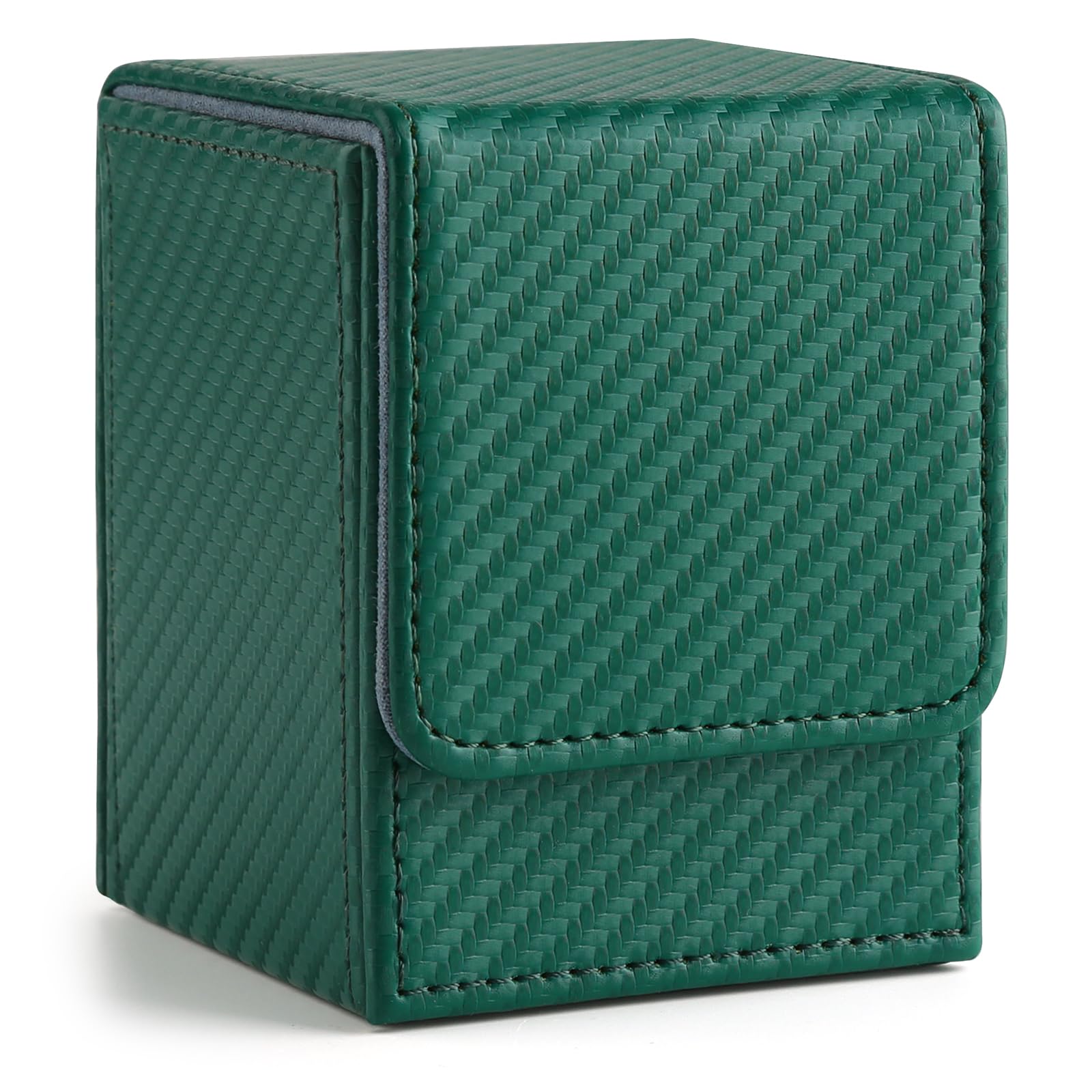 GERMUN Card Deck Box for MTG Commander, MTG Commander Deck Box Holds 120+ Single Sleeved Cards,MTG Deck Box Compatible with Magic the Gathering (Black)