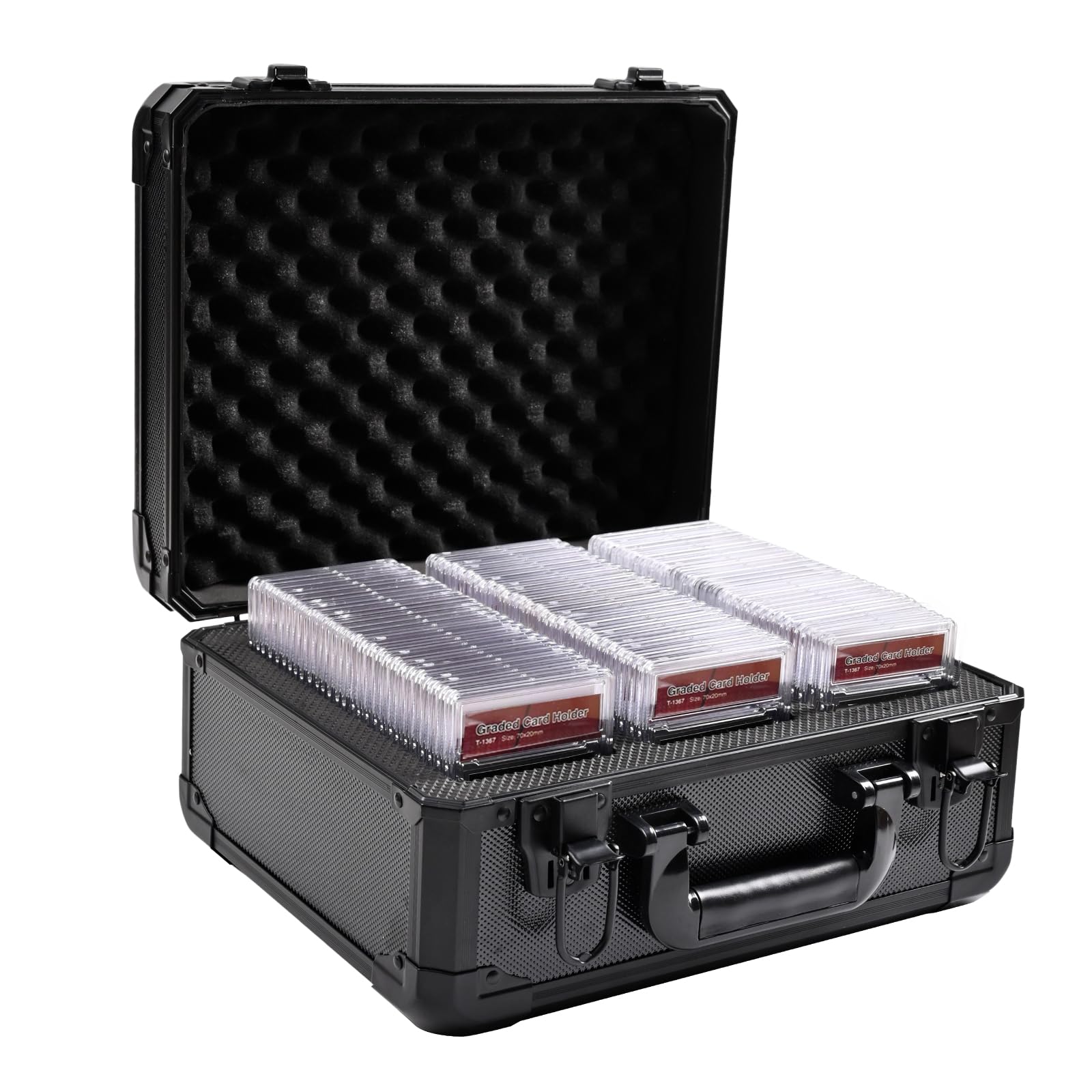 3ROW Graded Card Storage Box, PSA Slab Card Case for Graded Cards Sports Cards,Trading Card Case Holder Fits CSG, PSA,BGS and Toploaders