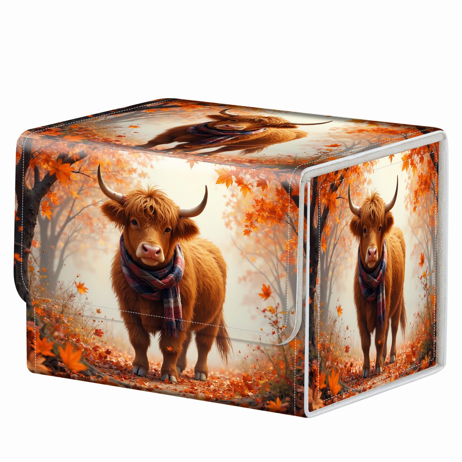 Strong Magnet Case Mtg Deck Box Tcg Up to 200 Cards Creative Pattern Trading Card Storage Box for Collectible Card Games, Black And White Koi