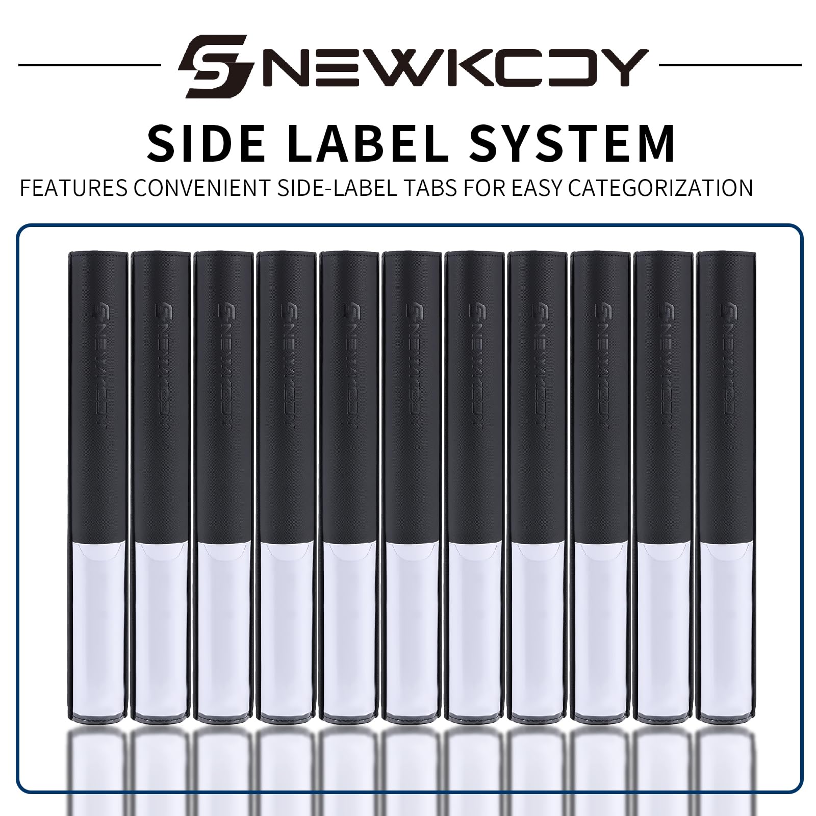 Snekdy Top loader Binder, 9 Pockets Top Loader，Holds 360 Top Loaders cards, Card binder with Sleeves for card in 3 x 4 inches color smooth Zipper PU Leather (Black)