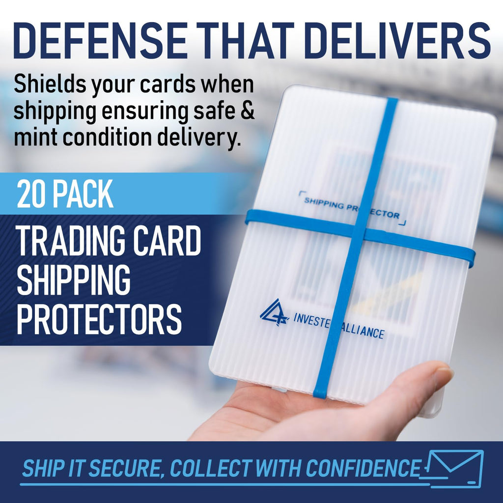 Premium Bundle Trading Card Shipping Protector with Rubber Bands | Graded Cards Protectors, Sports Trading Card Shipping Supplies Packaging, TCG Baseball Cards Shippings Shield.