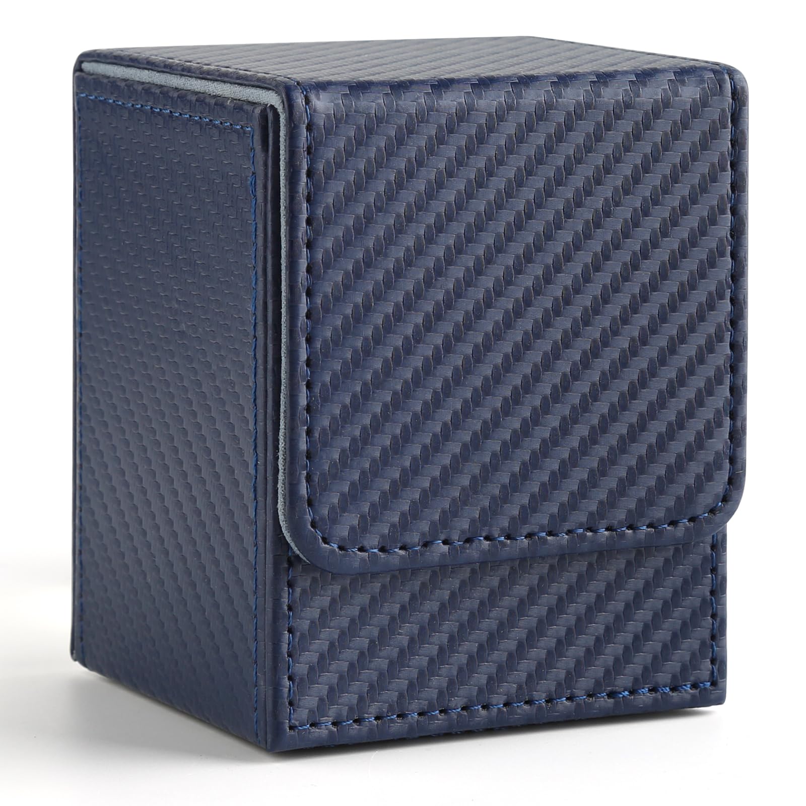GERMUN Card Deck Box for MTG Commander, MTG Commander Deck Box Holds 120+ Single Sleeved Cards,MTG Deck Box Compatible with Magic the Gathering (Black)