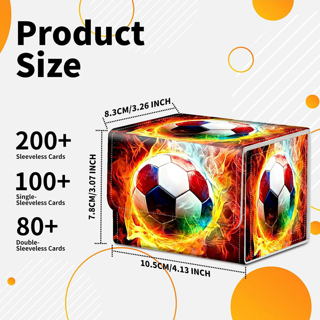 Card Deck Box Trading Cards Storage Box with Strong Magnet Premium Case Commander Deck Storage Cover for TCG CCG Magic Cards,Cat Face With Stars