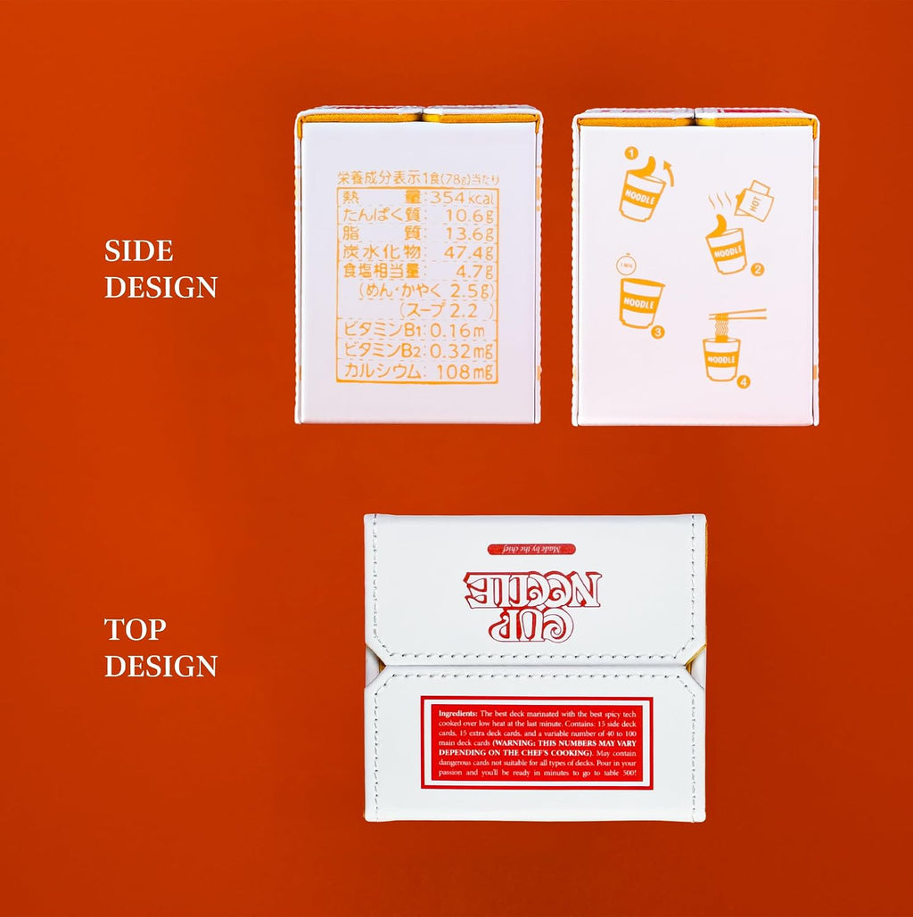 SleeveChief Instant Ramen Premium Design TCG Deck Box | Vegan Leather & smooth Interior Trading Card Deck Box for 100+ Double Sleeved Cards | Strong Magnetic Closure for All Card Games