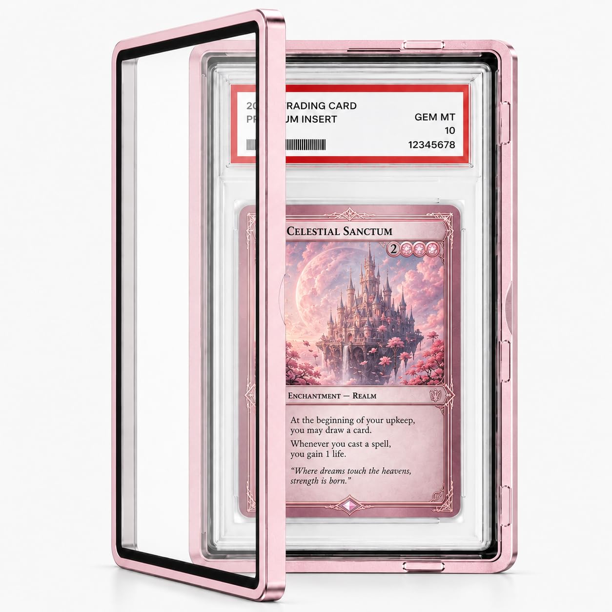 Slab Guard Fits PSA Slab, Magnetic Graded Card Case with UV Glass, Black