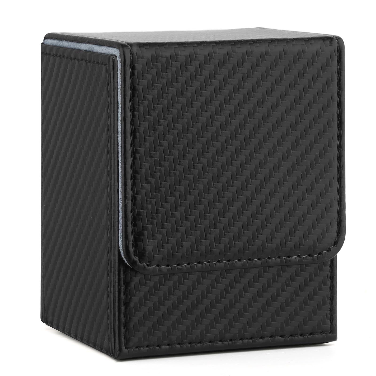 GERMUN Card Deck Box for MTG Commander, MTG Commander Deck Box Holds 120+ Single Sleeved Cards,MTG Deck Box Compatible with Magic the Gathering (Black)