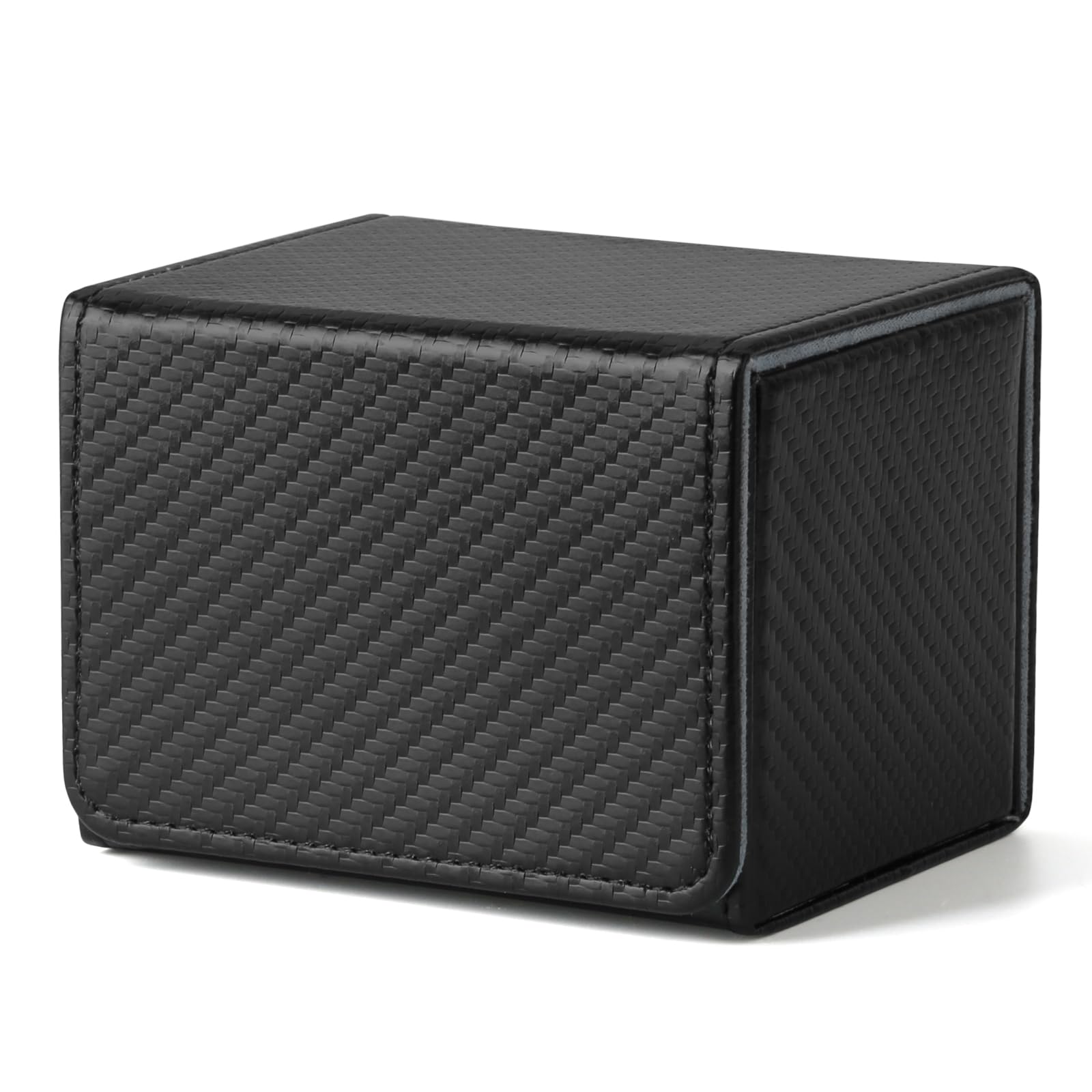 GERMUN Card Deck Box for MTG Commander, MTG Commander Deck Box Holds 120+ Single Sleeved Cards,MTG Deck Box Compatible with Magic the Gathering (Black)