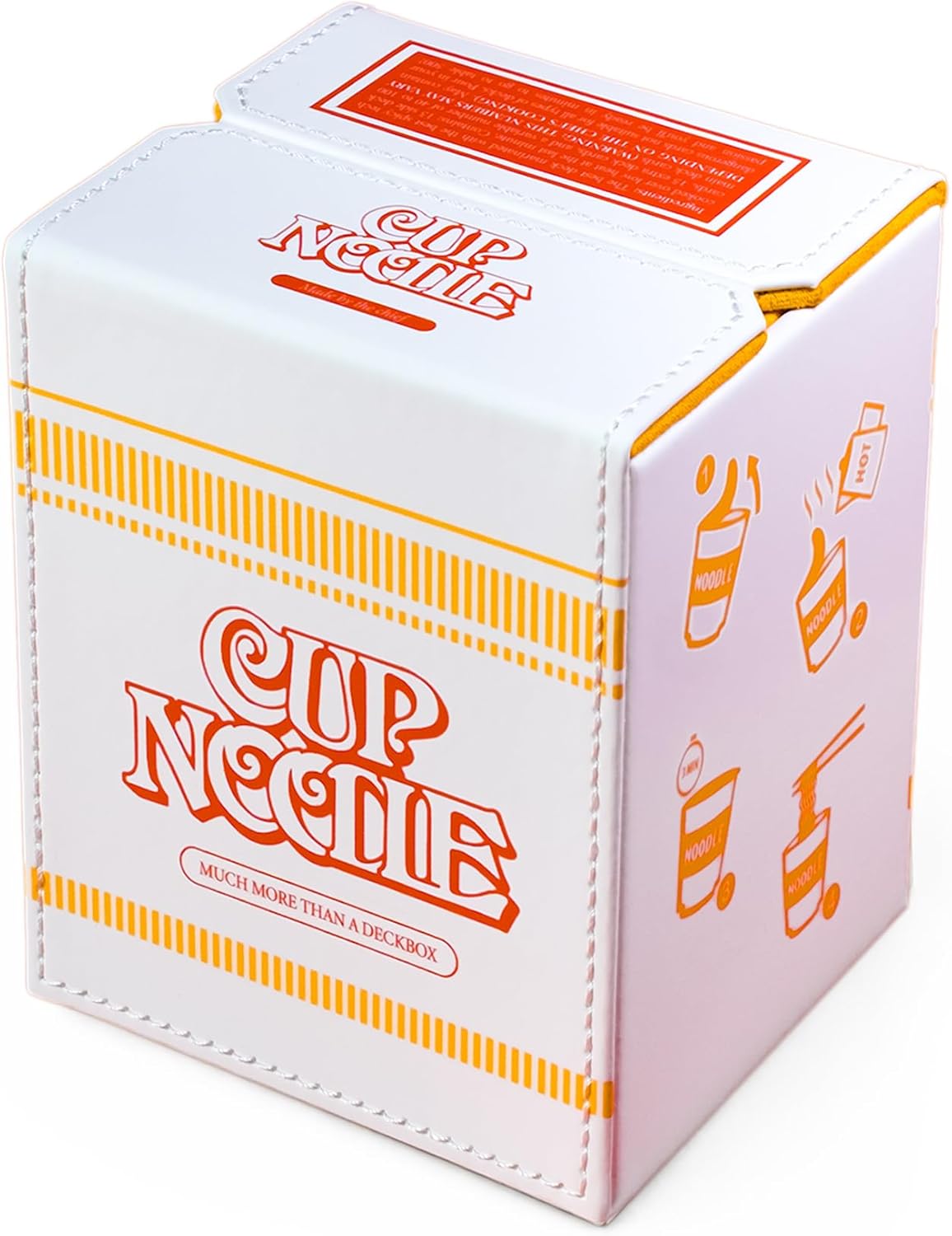 SleeveChief Instant Ramen Premium Design TCG Deck Box | Vegan Leather & smooth Interior Trading Card Deck Box for 100+ Double Sleeved Cards | Strong Magnetic Closure for All Card Games