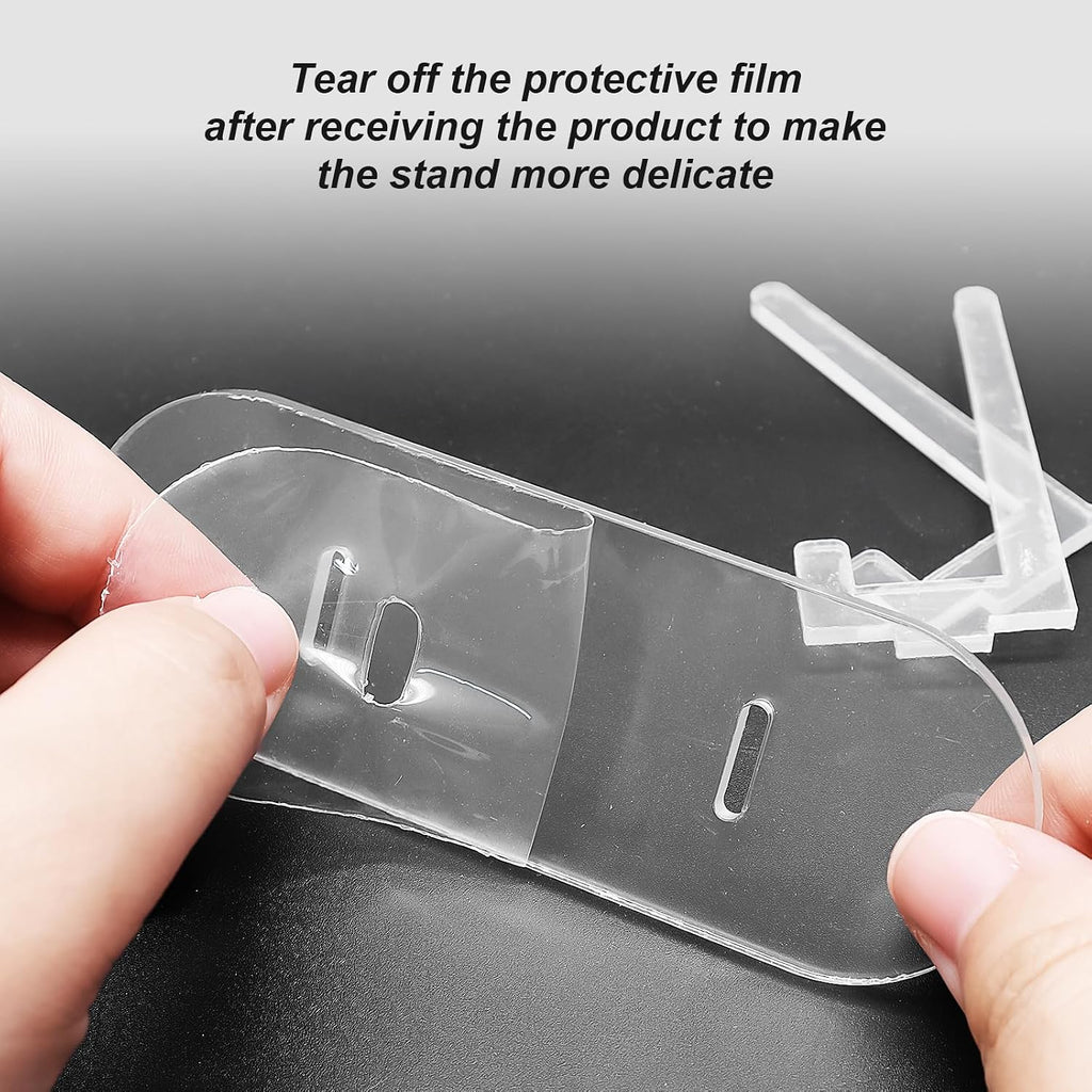 Acrylic Card Display Stand 20 Pcs, Clear Mini Display Holder with 0.6 Inch Groove Width for Trading, Sports, Baseball Cards and Coins, Medals