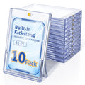 5 Pack Magnetic Card Holder with Kickstand, 35pt Single Card Holder Touch, U-V Protection, Built-in Display Stand, Fit for Baseball, Game, Sports Cards