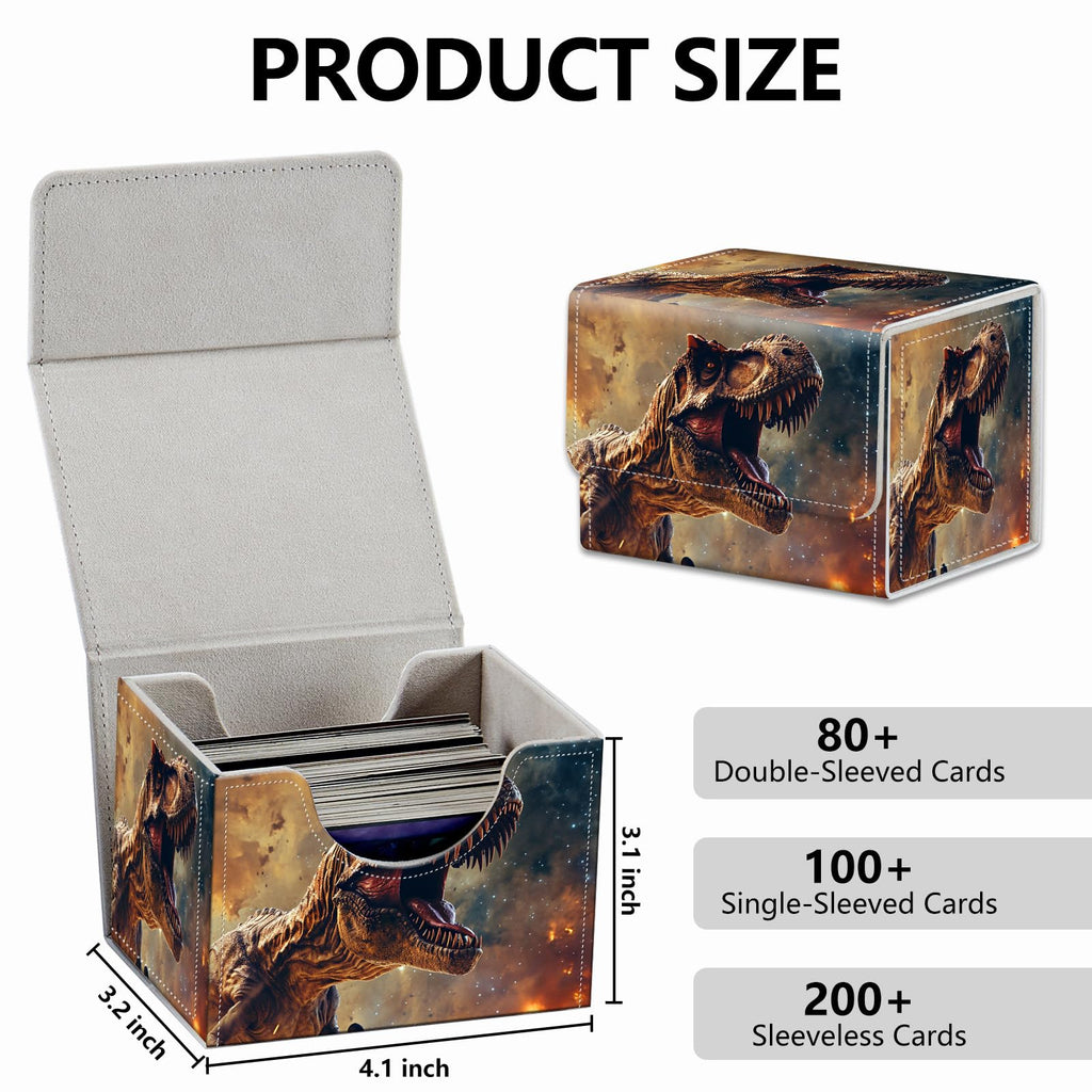 Strong Magnet Case Mtg Deck Box Tcg Up to 200 Cards Creative Pattern Trading Card Storage Box for Collectible Card Games, Black And White Koi