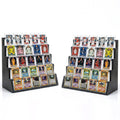 5 Tier Wooden Card Display Stand – Vertical Card Holder Display for Trading Cards, Game Cards, Sports Cards, Graded PSA/BGS/SGC, Baseball, Basketball&Football(Soccer) Card Stand, Desk & Shelf Organize,Black