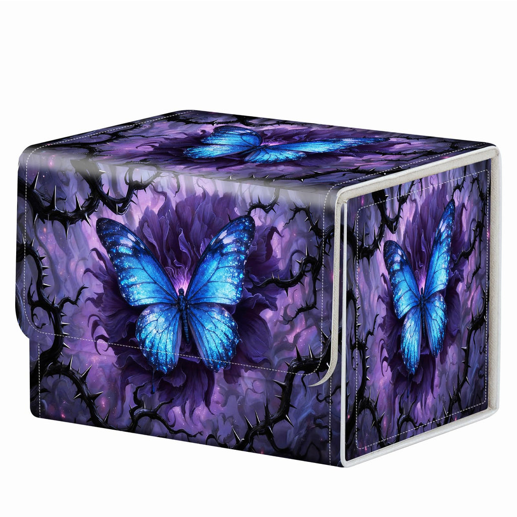 Strong Magnet Case Mtg Deck Box Tcg Up to 200 Cards Creative Pattern Trading Card Storage Box for Collectible Card Games, Black And White Koi