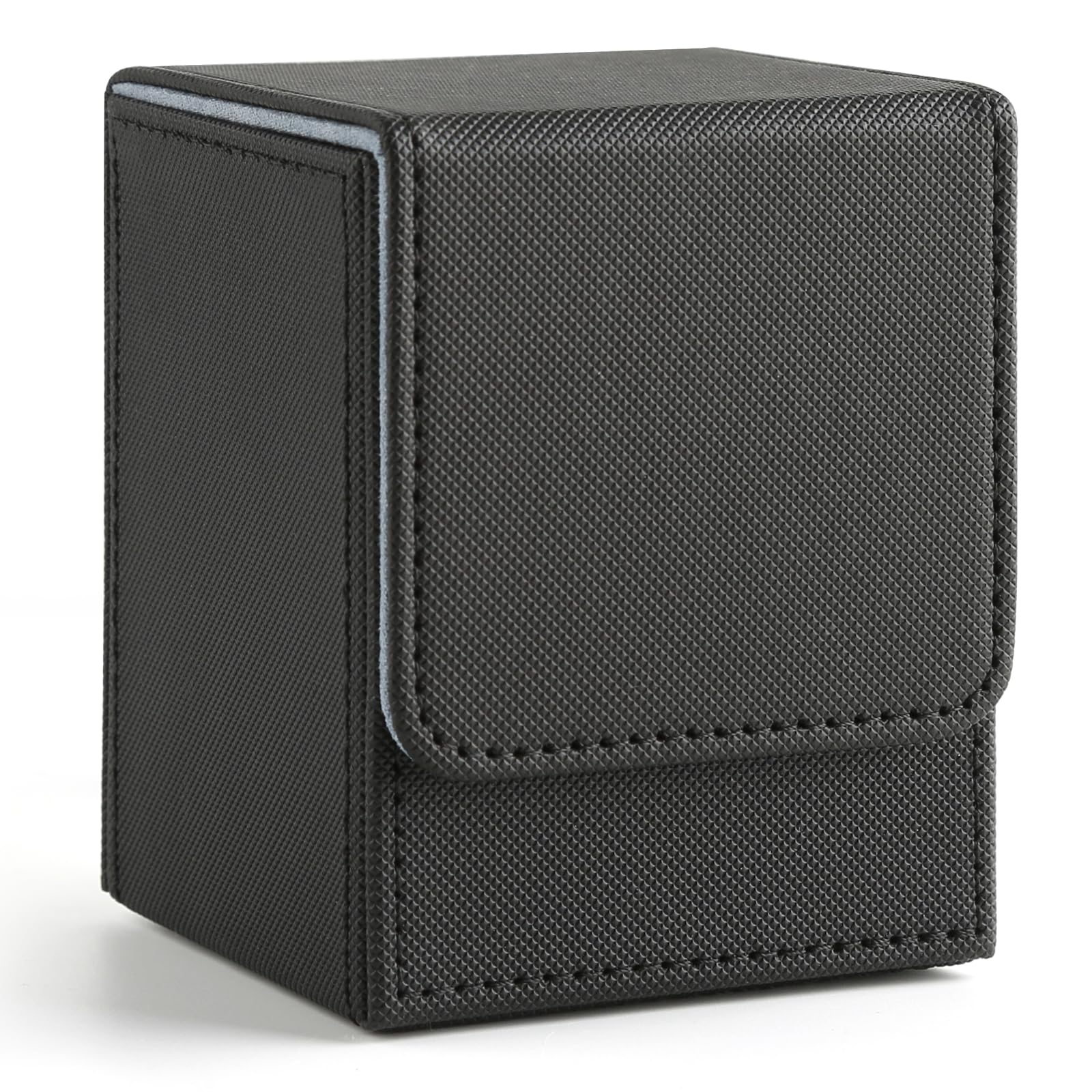 GERMUN Card Deck Box for MTG Commander, MTG Commander Deck Box Holds 120+ Single Sleeved Cards,MTG Deck Box Compatible with Magic the Gathering (Black)