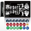 for one piece TCG playmat - 24x14 inches Rubber Card Game mat with Marked Areas, 20 Acrylic counters & Storage Bag for one piece Card Game Fans (Skeleton)