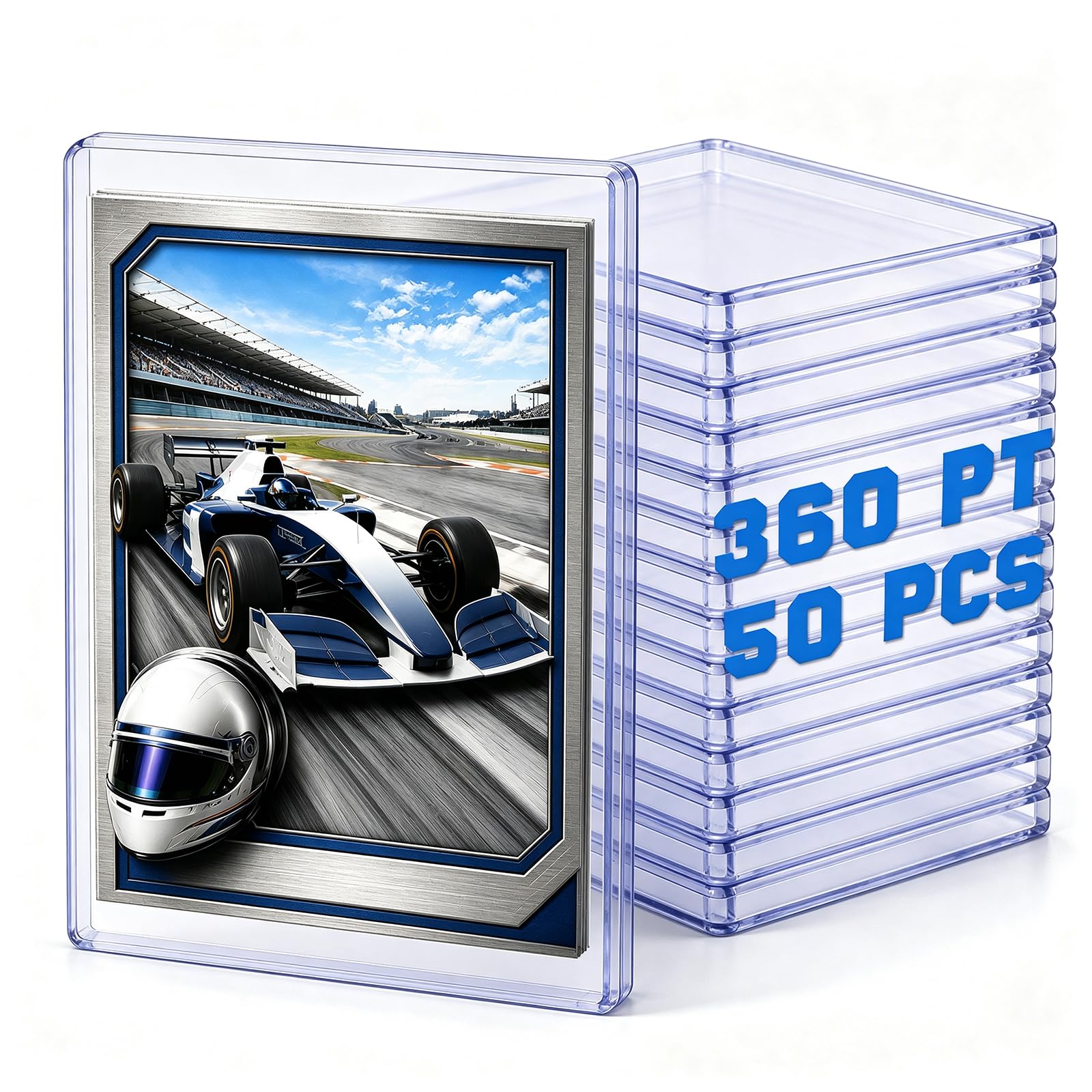 DEDC 200 Top Loader Thick Card Load Holder Storage for Trading Cards Sports Soft Penny Sleeves Hard Plastic 35 Point Protective 3" x 4" Toploaders Rigid Memorabilia Collectibles