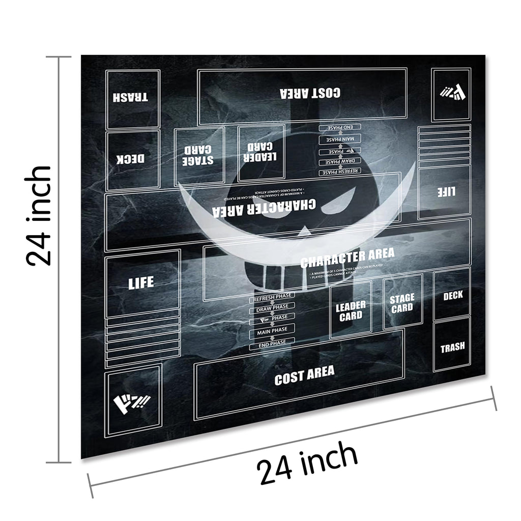 Playmat for One Piece Card Game for Two Players, 24x24 inches, with 4-Pocket Card Binder Set and 400+ Card Capacity