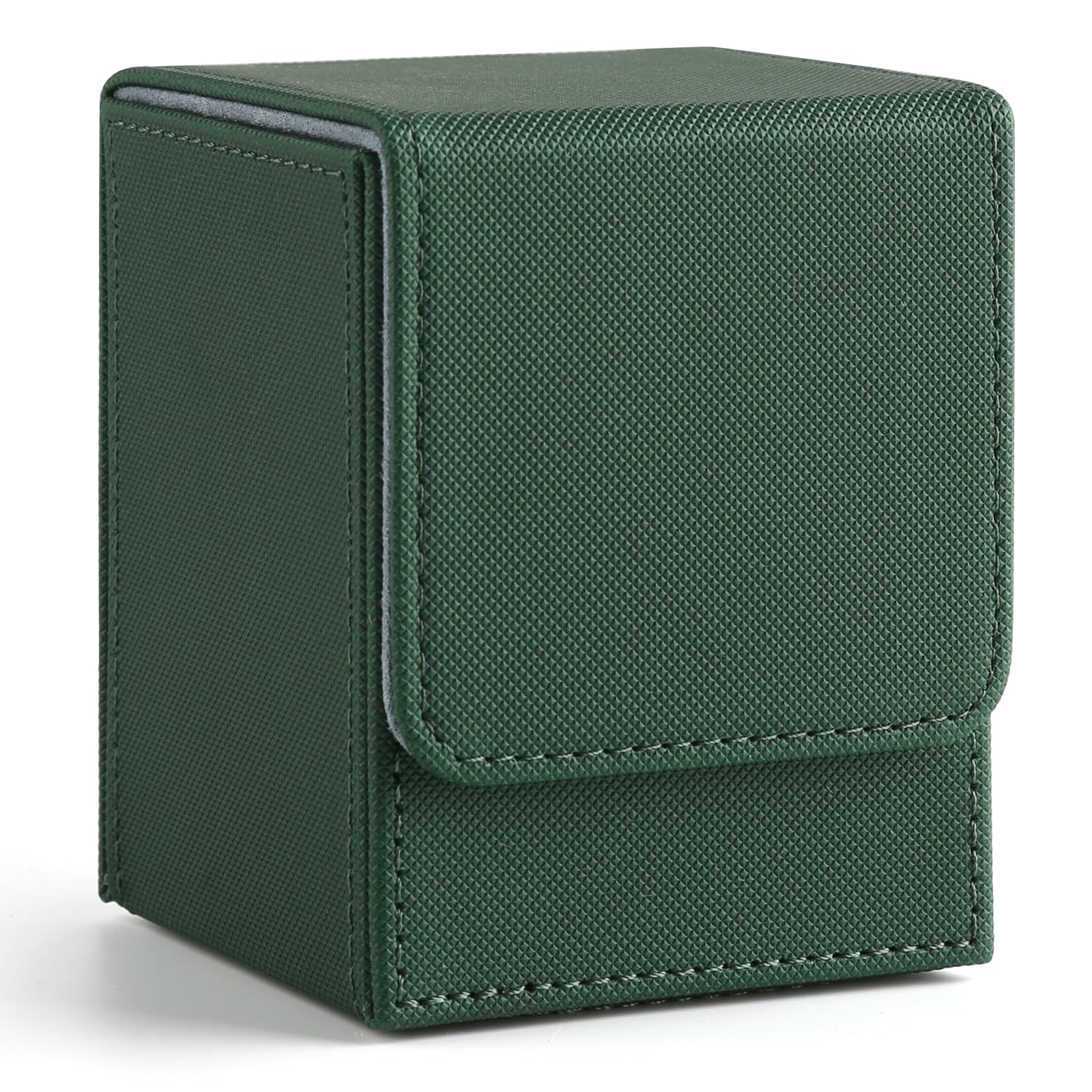 GERMUN Card Deck Box for MTG Commander, MTG Commander Deck Box Holds 120+ Single Sleeved Cards,MTG Deck Box Compatible with Magic the Gathering (Black)