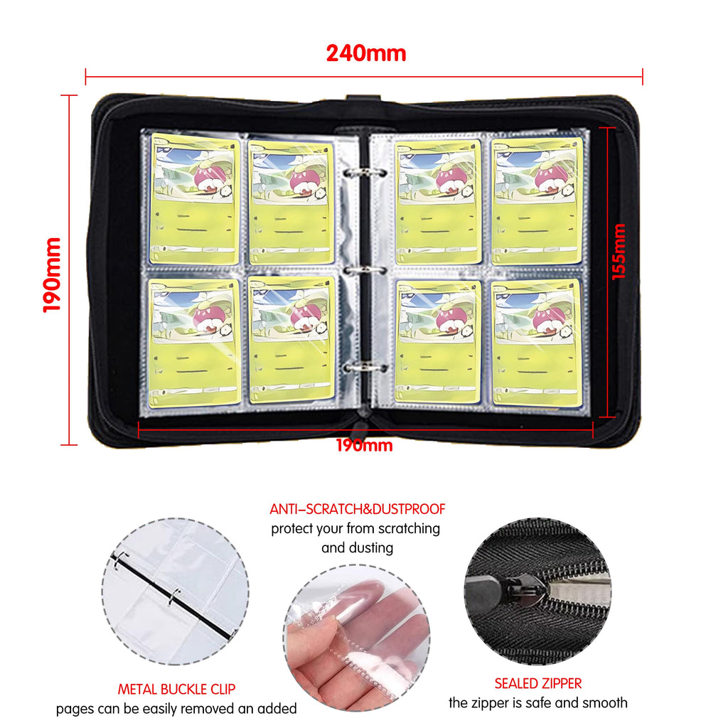 Playmat for One Piece Card Game for Two Players, 24x24 inches, with 4-Pocket Card Binder Set and 400+ Card Capacity