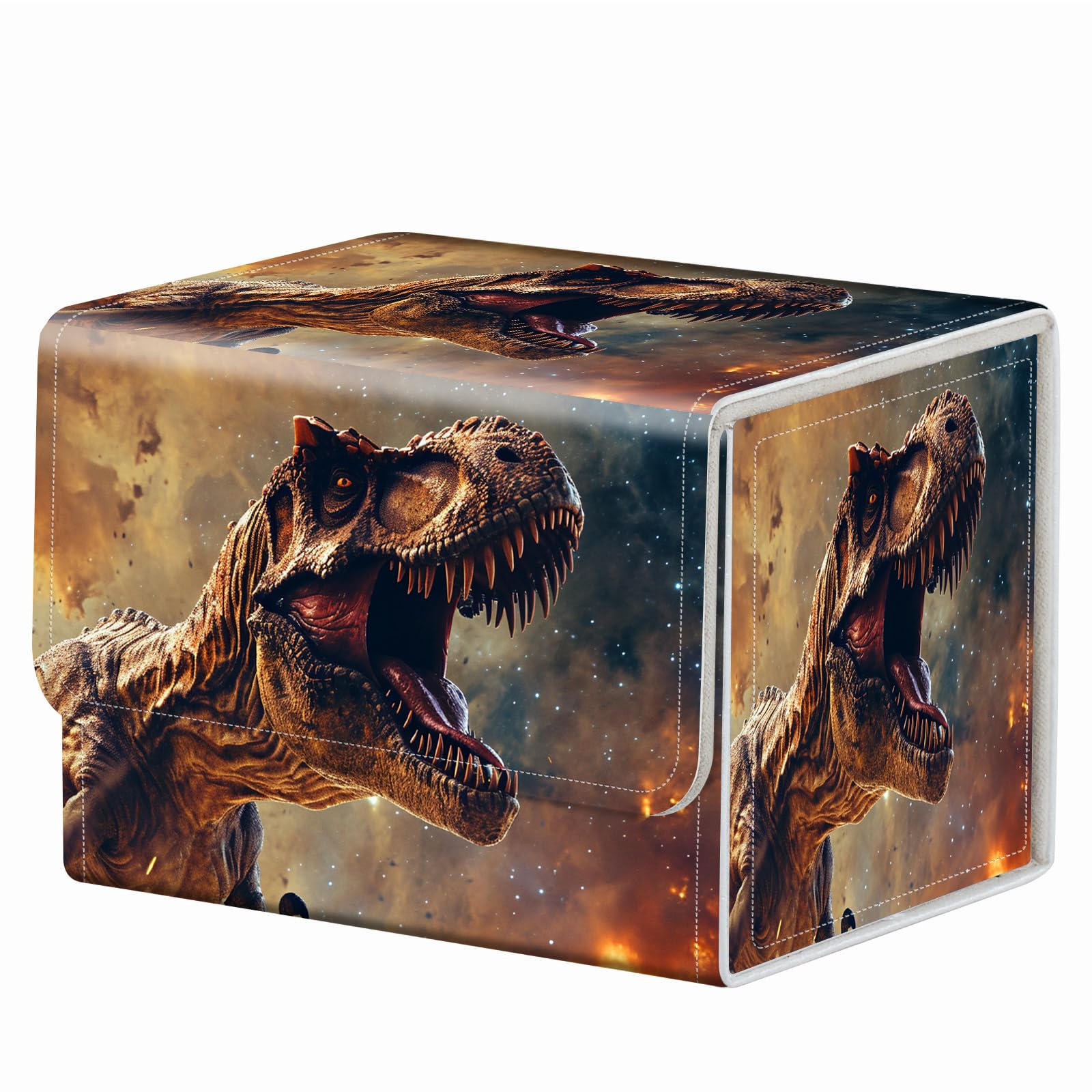 Strong Magnet Case Mtg Deck Box Tcg Up to 200 Cards Creative Pattern Trading Card Storage Box for Collectible Card Games, Black And White Koi