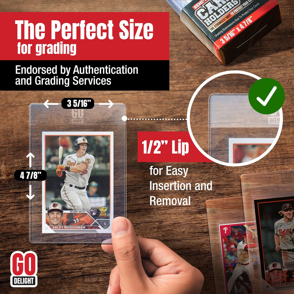 Semi Rigid Card Holders & Sleeves for PSA Trading Card Grading Submission