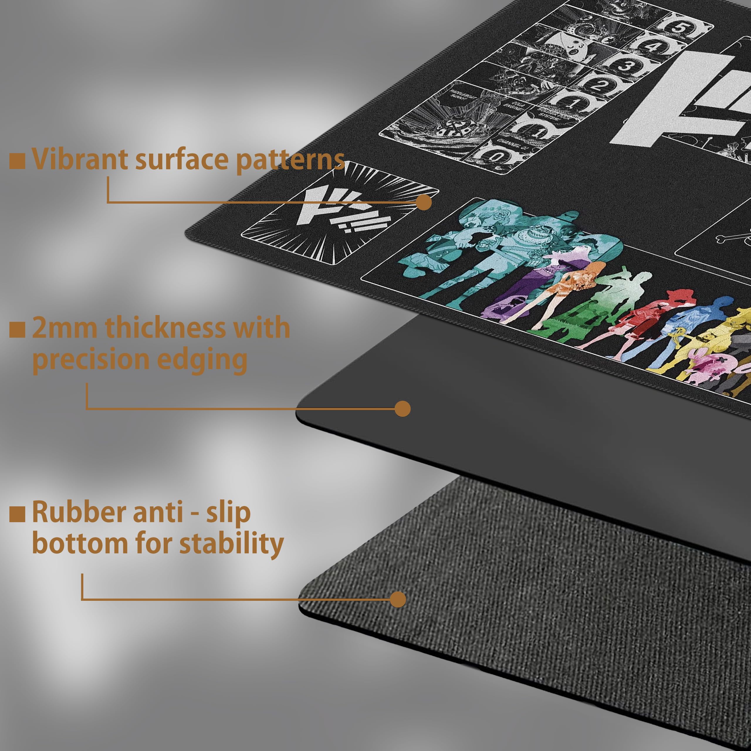 for one piece TCG playmat - 24x14 inches Rubber Card Game mat with Marked Areas, 20 Acrylic counters & Storage Bag for one piece Card Game Fans (Crew)