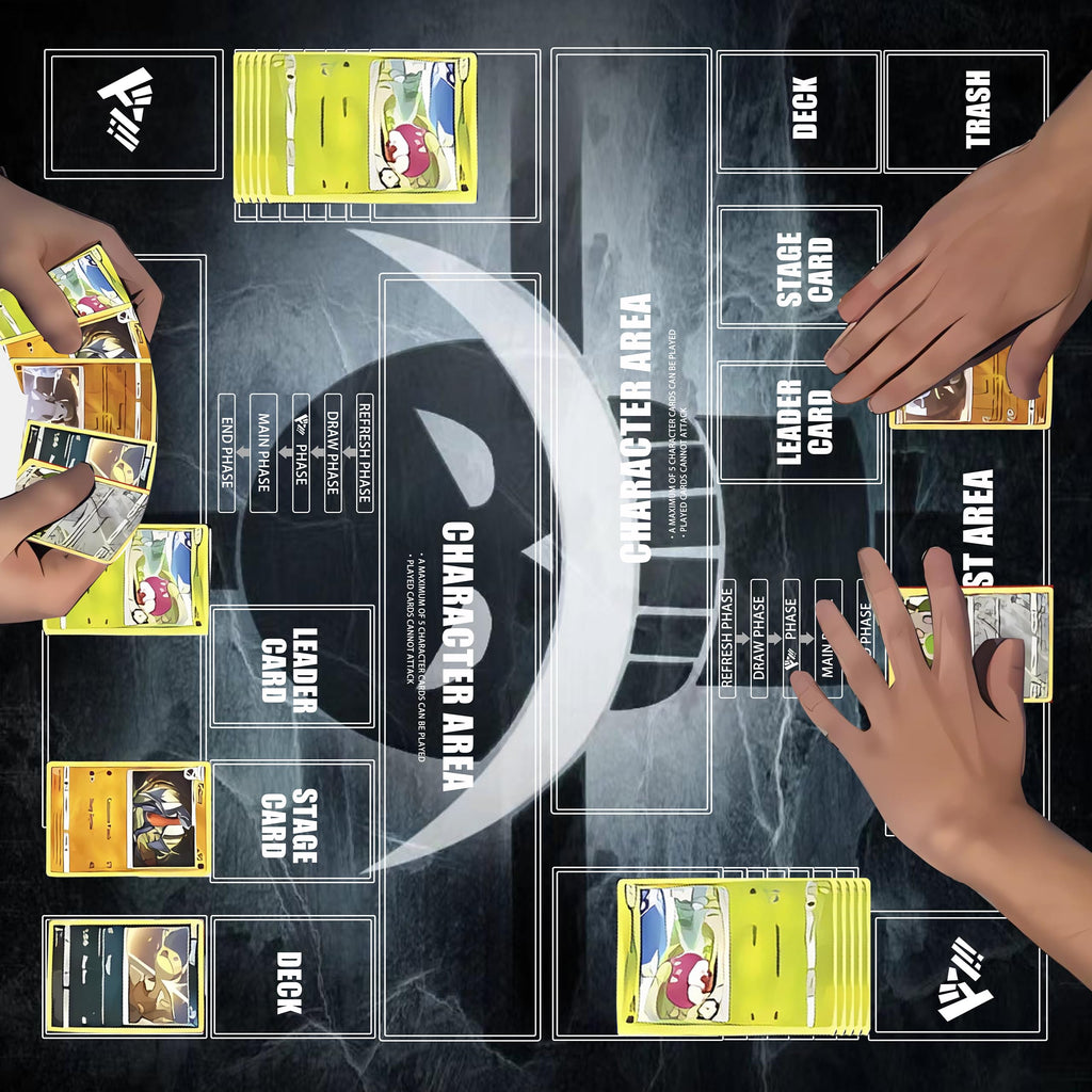 Playmat for One Piece Card Game for Two Players, 24x24 inches, with 4-Pocket Card Binder Set and 400+ Card Capacity